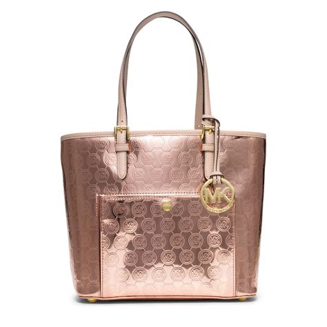 michael kors rose gold purse uk|Michael Kors gold tote handbags.